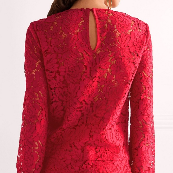 NWT DIANE VON FURSTENBERG DVF Long Lace Top- For Parties, Weddings, Date Nights - Picture 4 of 8